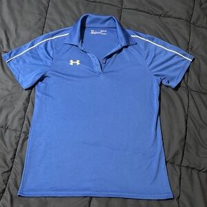 Under Armour Blue Polo with White Piping